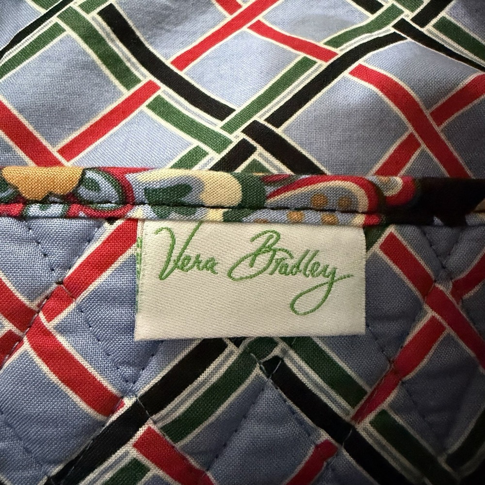 Vera Bradley Villager Versailles Floral Quilted Tote Handbag in Black Retired - Picture 7 of 12